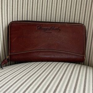Dooney & Bourke Zip Around Vachetta Florentine Large Wallet